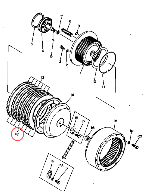 175-22-11140 1752211140 Сцепление Плита Фрикционный диск Бульдозеры Komatsu D80A D80P D85A