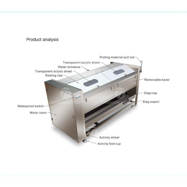 380KG Stainless steel roller cleaning machine, ginger, taro, lotus root, cleaning and peeling machine