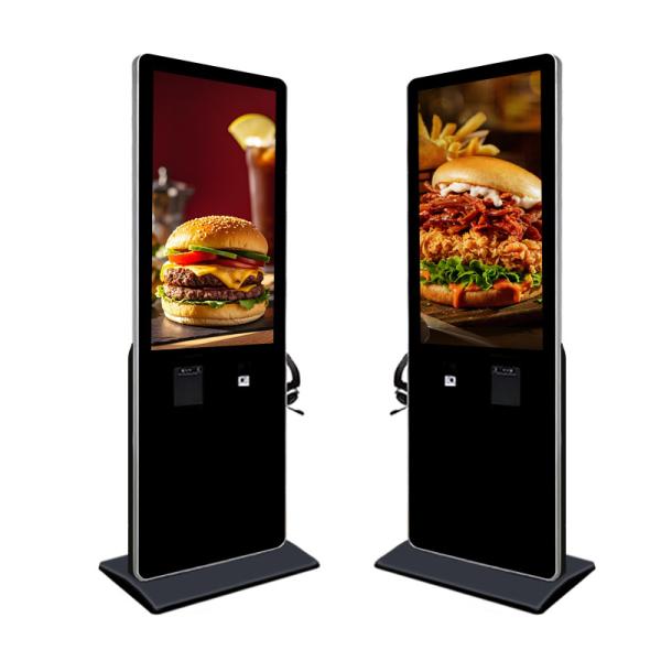43-inch Floor Standing Nano Film Touch Display Hospital Self-Service Queue Machine with Ear Phone Popular Signage