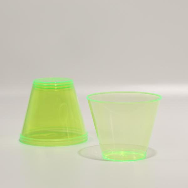 Customized Clear Round PS Plastic Cups with Logo for Beverages