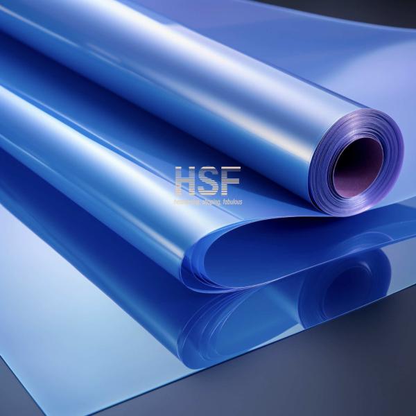 Film de protection anti-statique à adhérence statique bleu clair 20um