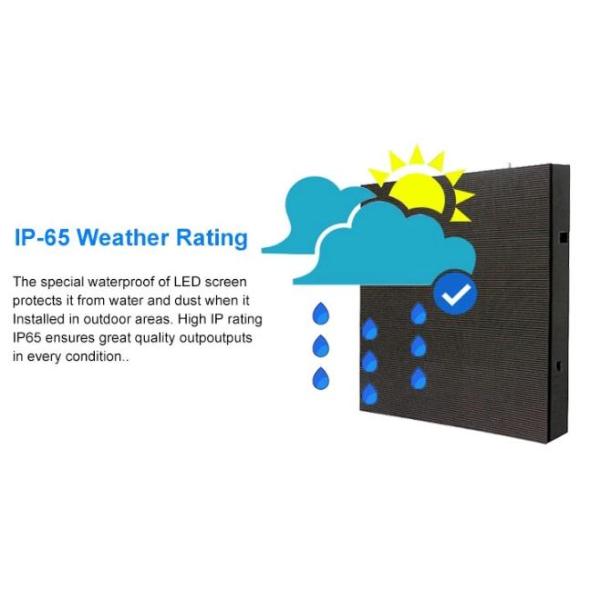 Steel / Aluminum SMD P5 Flatness Outdoor Advertising LED Video Wall 920 Hz