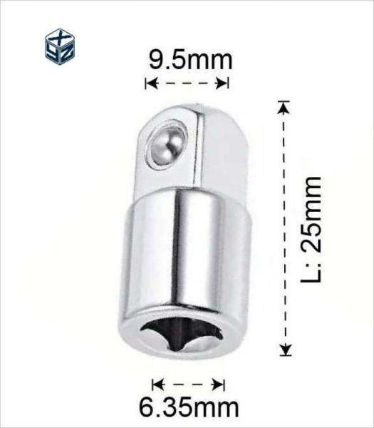1/2 Silver Impact Socket Adapter and Reducer Set with Natural Finish CRV Material