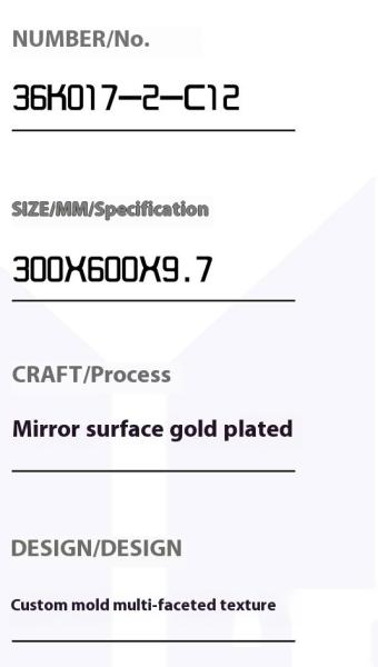 Surface de miroir antibactérien 30x60cm Murs intérieurs Retro Carreaux céramiques pour la décoration