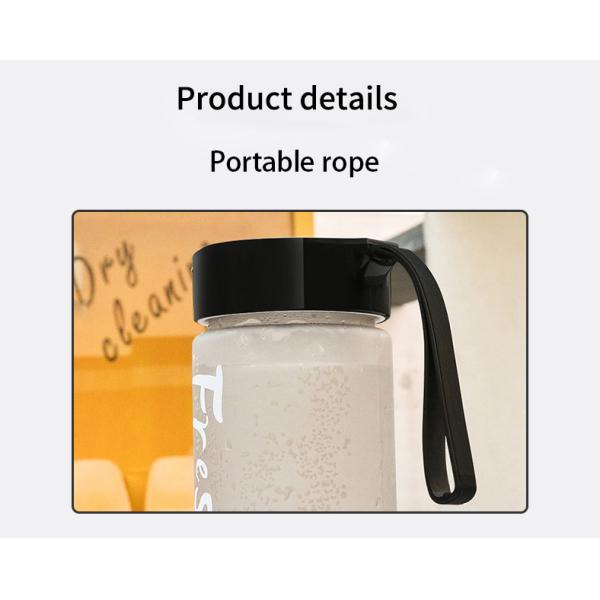 600ml Custom Logo Plastic Cup with Transparent and Student Water Bottle Portable Design