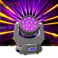 Luz principal móvel do diodo emissor de luz da cabeça movente larga 12*10W RGBW 4 in-1 DMX da lavagem do zumbido do grau do ângulo 5-60