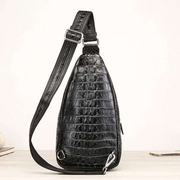 Exotic Crocodile Skin Men's Chest Bag Authentic Genuine Alligator Leather Male Messenger Bag Crossbody Shoulder Bag