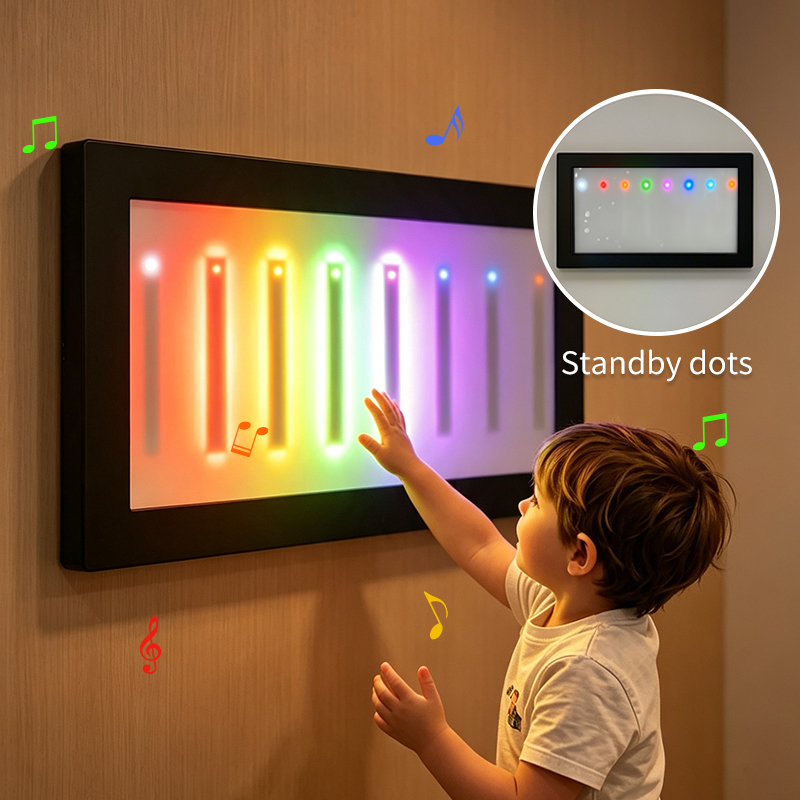 Kids Early Education Musical Piano Board – 8-Color Touch-Sensitive Interactive Wall Panel with Piano & Animal Sounds