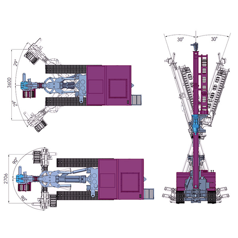 DTH Drilling Rig Mining Hard Rock Blasting Drilling Machine Multifunctional Crawler Drilling Rig