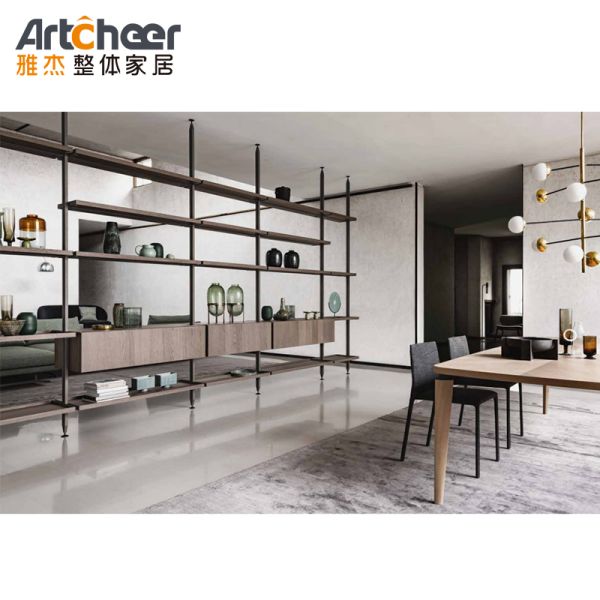 Modern Design Display Rack with Adjustable Height and Eco-Friendly Material for Living Room