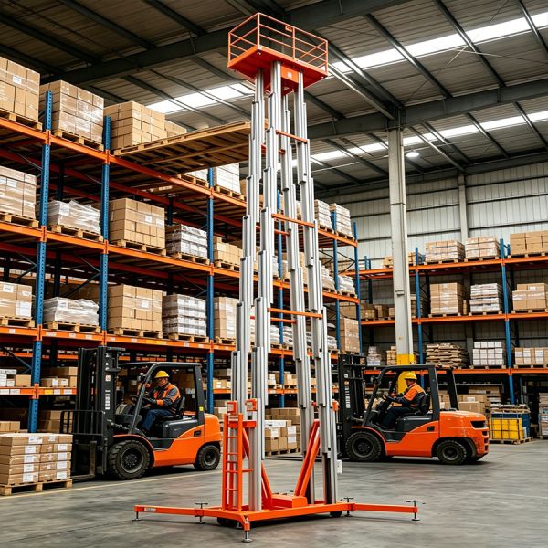 Low Profile Aluminum Vertical Mast Lift Systems For Mega Convention Center ODM