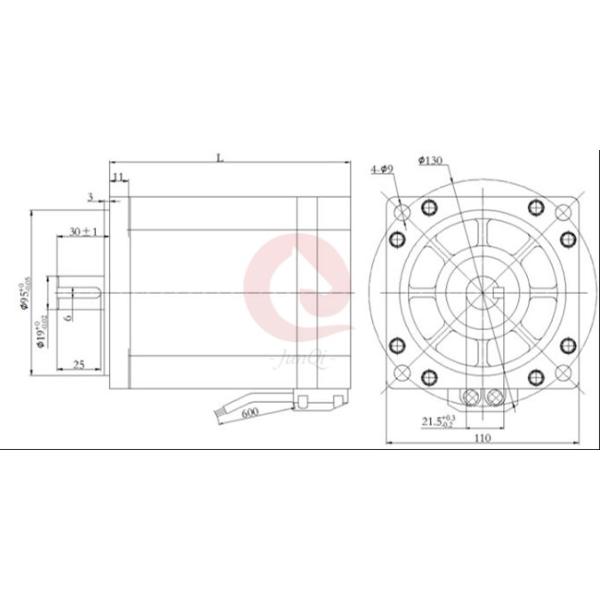 NEMA43 110x110m 3000 RPM 115VDC Motor High Torque Dc Motor 1.4KW 60VDC 4.5N.M