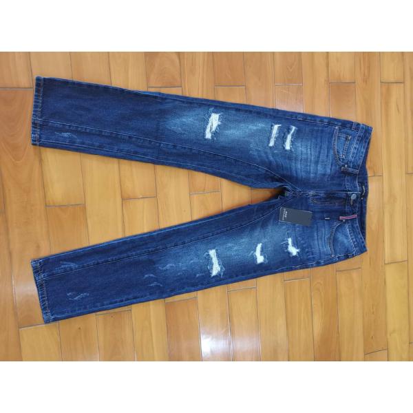 Stockpapa Dark Blue Distressed Jeans Mens Ripped Denim Jeans 29-36 size