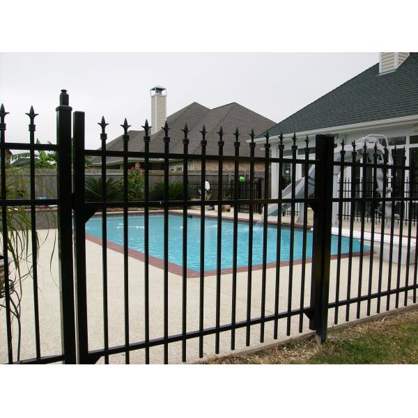 Power Coated Tubular Steel Fence Panel EU Market Garden Fencing