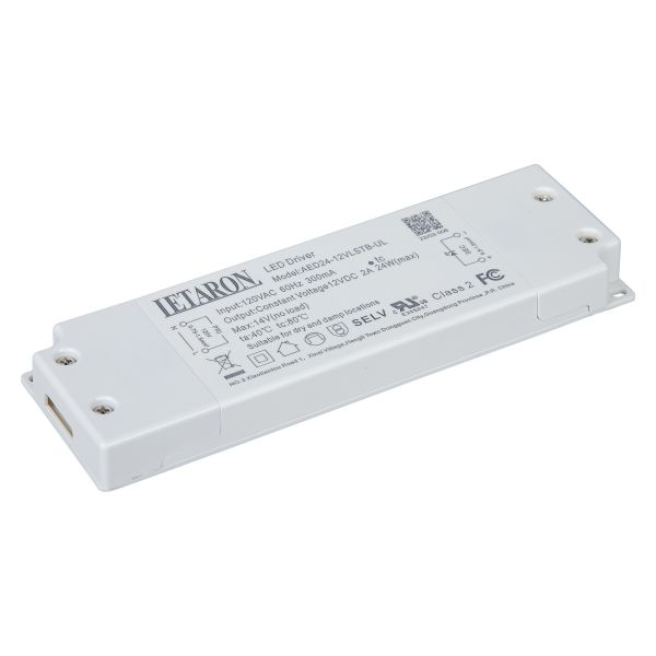 24W UL Certified Slim LED Driver Humid Environment Supported For Bathroom Mirror