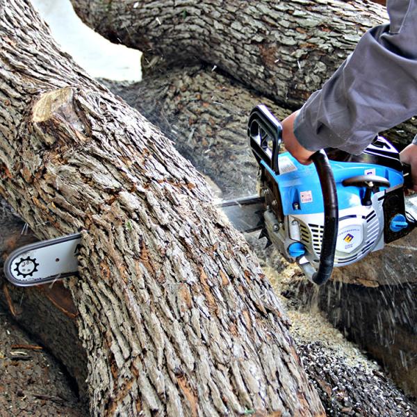 Single Cylinder Cordless Gasoline Chain Saw Forced Cooling