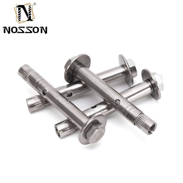 700 Capacity M8 M10 M12 Grade 8.8 GS Galvanized Steel Hex Head Antiskid Shark Fin Sleeve Anchor Bolt IN and ISO Standard