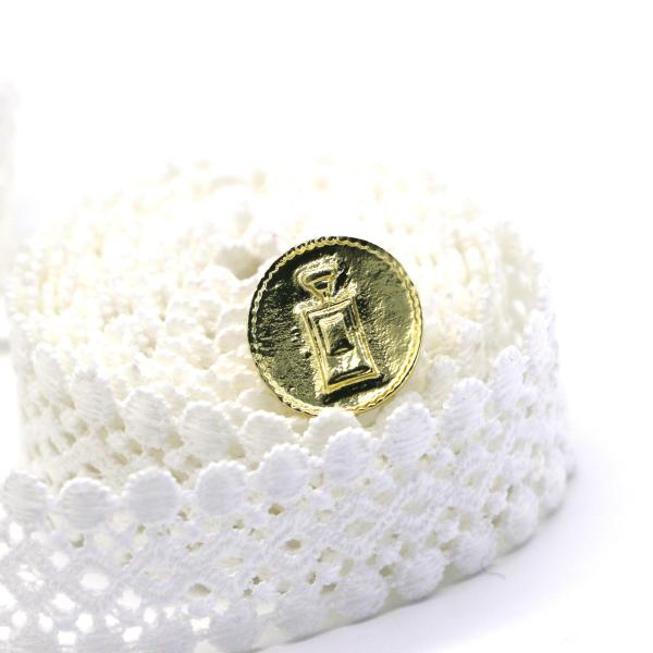 3D Solid Gold Mens Diamond Cufflinks For Shirt 1.7cm Size OEM