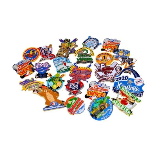 Wholesale Brooch Bulk Custom Round Soft Hard Enamel Metal Magnet Badge Lapel Pin With Backing Card