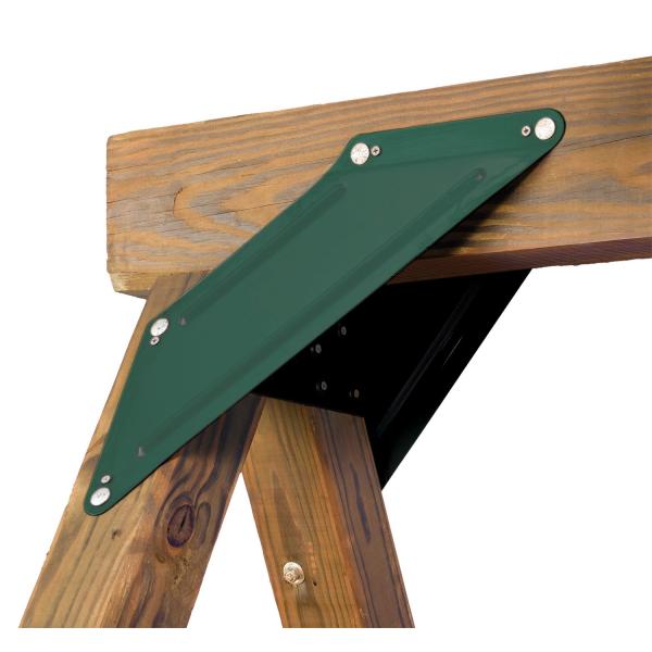 305x92mm Green Coating Metal Steel Swing Set Brackets with Heavy Duty A-Frame Design
