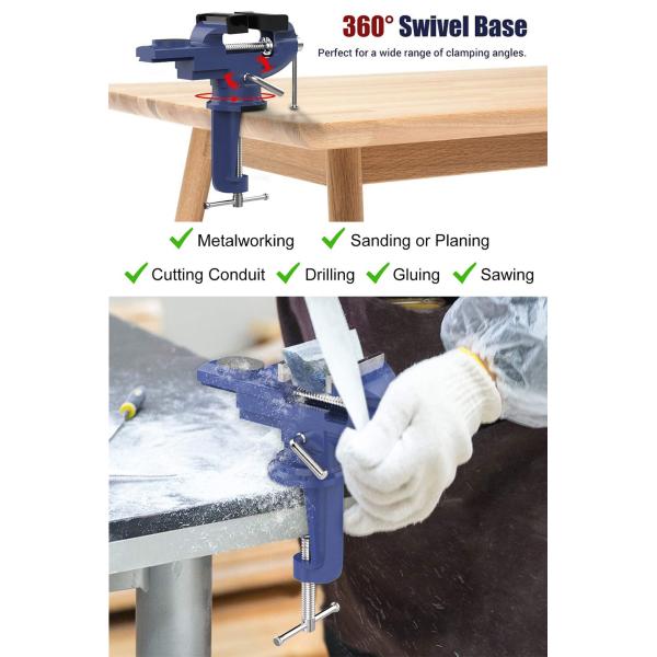 Тиски таблицы 3 дюймов всеобщие основание шарнирного соединения 360 градусов быстрое регулируют