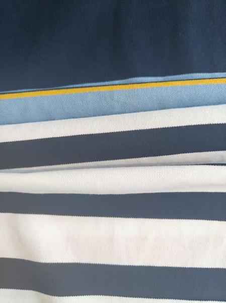 40S Yarn Dyed Cotton Spandex Striped Knit Fabric for Summer Wear