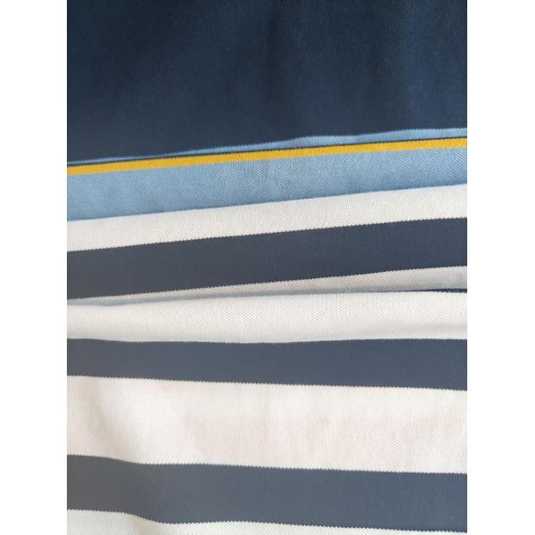 40S Yarn Dyed Cotton Spandex Striped Knit Fabric for Summer Wear