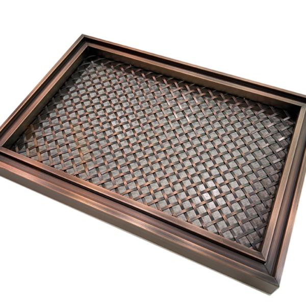 Tela tecida de aço inoxidável decorativa de bronze vermelha 201 categoria 304 316