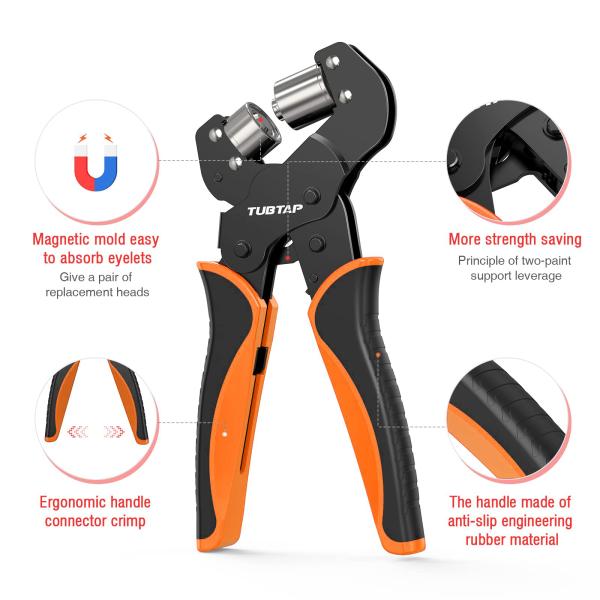 Multipurpose Durable Grommet Plier Kit , Portable Grommet Crimping Tool