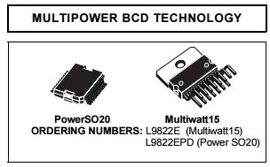 L9822EPD Integrated Circuit Components Octal Serial Solenoid Driver Silicon Circuit Board