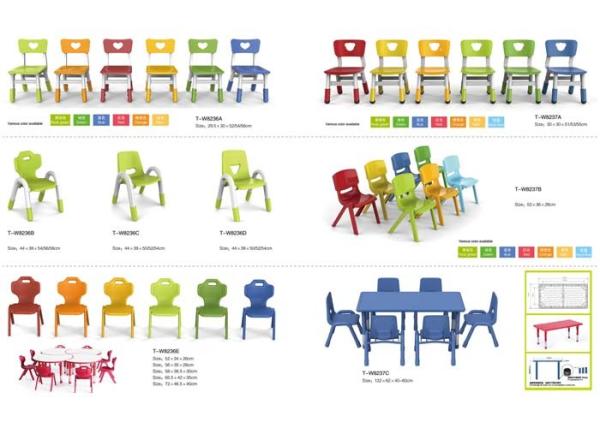 Classroom Kindergarten School Furniture Fine Workmanship  Imported PP Plastic