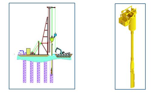 Bvem Bottom Feed Vibroflot For Silty Clay Soil Improvement Dry Method Construction