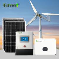 Sistema solar híbrido de 5 kW/10 kW com ecrã LCD e painéis fotovoltaicos monocristalinos