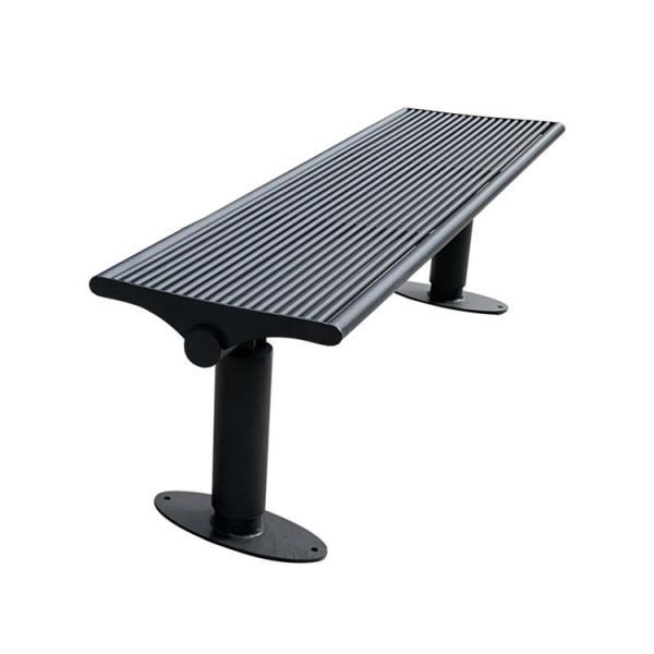 ODM Outdoor Metal Benches Leisure Ways Black Cast Aluminum Bench