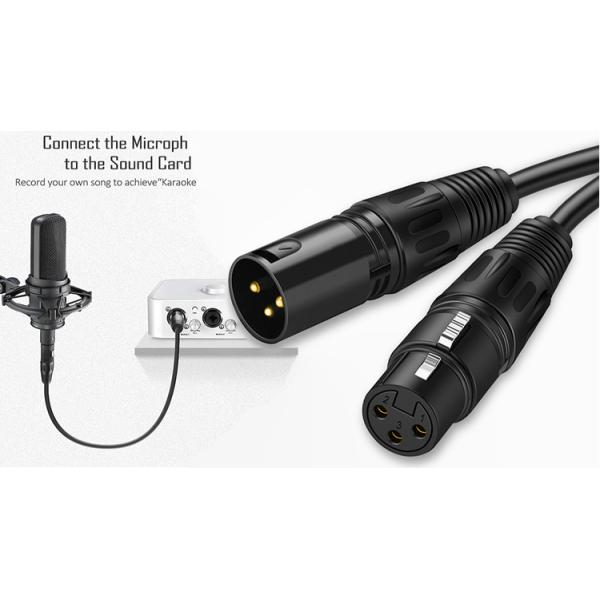 OEM Hifi Microfono Microphone 3 PIN Connector XLR Audio Jack Male To XLR Female DMX Cable
