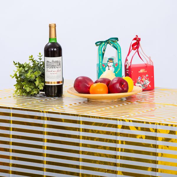 CPP Film Plastic Table Covers For Party Waterproof Oilproof Modern Fashion Table Cover For Indoor Outdoor