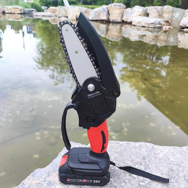 4 madeira Handheld de Mini Chainsaw 350W da polegada que corta a serra de cadeia do lítio
