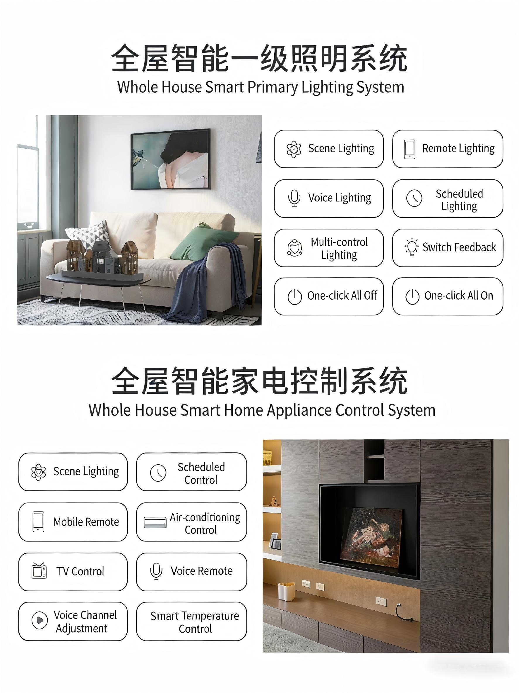 Commercial Smart Home Control Devices Solutions For Full House Lighting