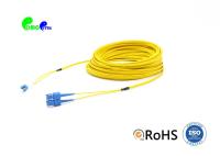 Flat Duplex Fiber Optic Patch Cables LC UPC - SC UPC Single Mode 9 / 125 SM DX 10m LSZH Jumper