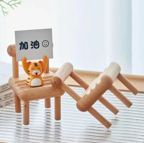 Mini Wooden desk phone holder for table ,wooden cell phone stand