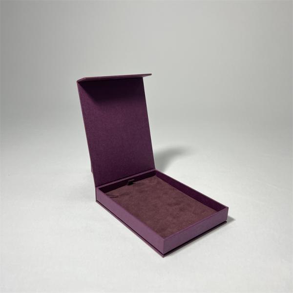 Dark Purple Magnet Paper Cardboard Watch Box Personalised Magnetic Gift Box
