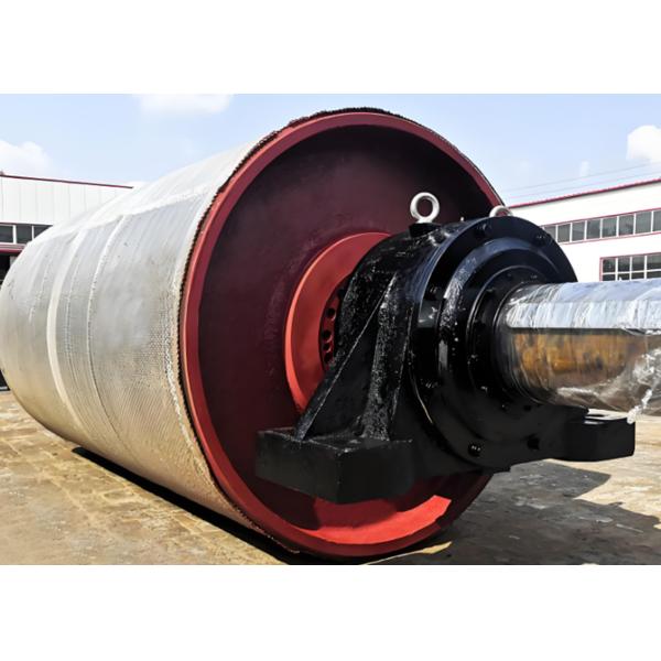 Drive Unit Belt Conveyor Head Pulley Diameter 400mm Diamond Lining