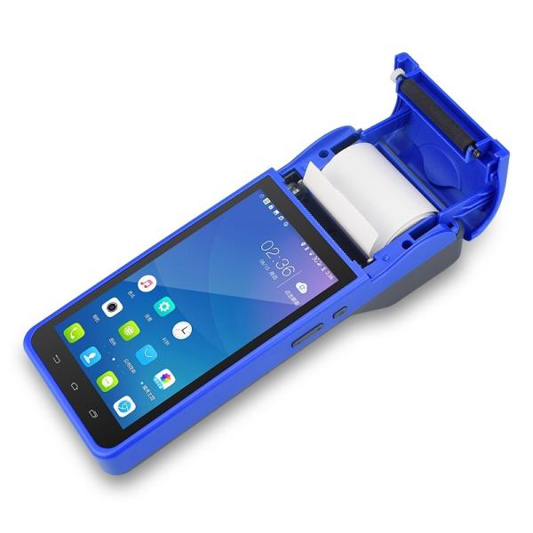 4G Handheld POS Device with 5.5 Inch Main Screen and 58mm Thermal Receipt Printer 32G EMMC
