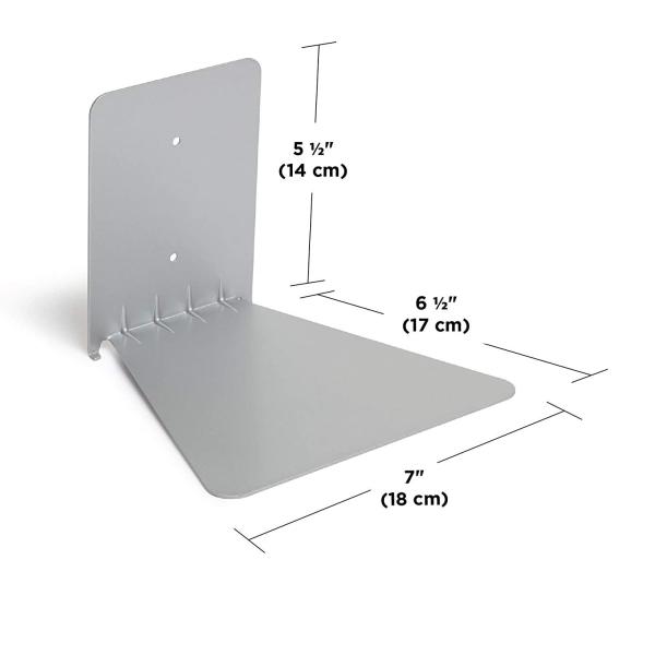 Разъемная металлическая плавучая книжная полка для домашней библиотеки