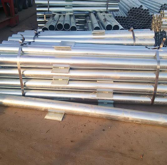 4.5mm Thickness Highway Guardrail Systems Parts Galvanized Round Guardrail Posts
