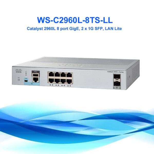 10/100/1000M Managed Cisco 8 Port Gigabit Ethernet Switch WS-C2960L-8TS-LL