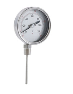 Polycarbonate Window Industrial Bimetallic Thermometer Cooking 5 125mm