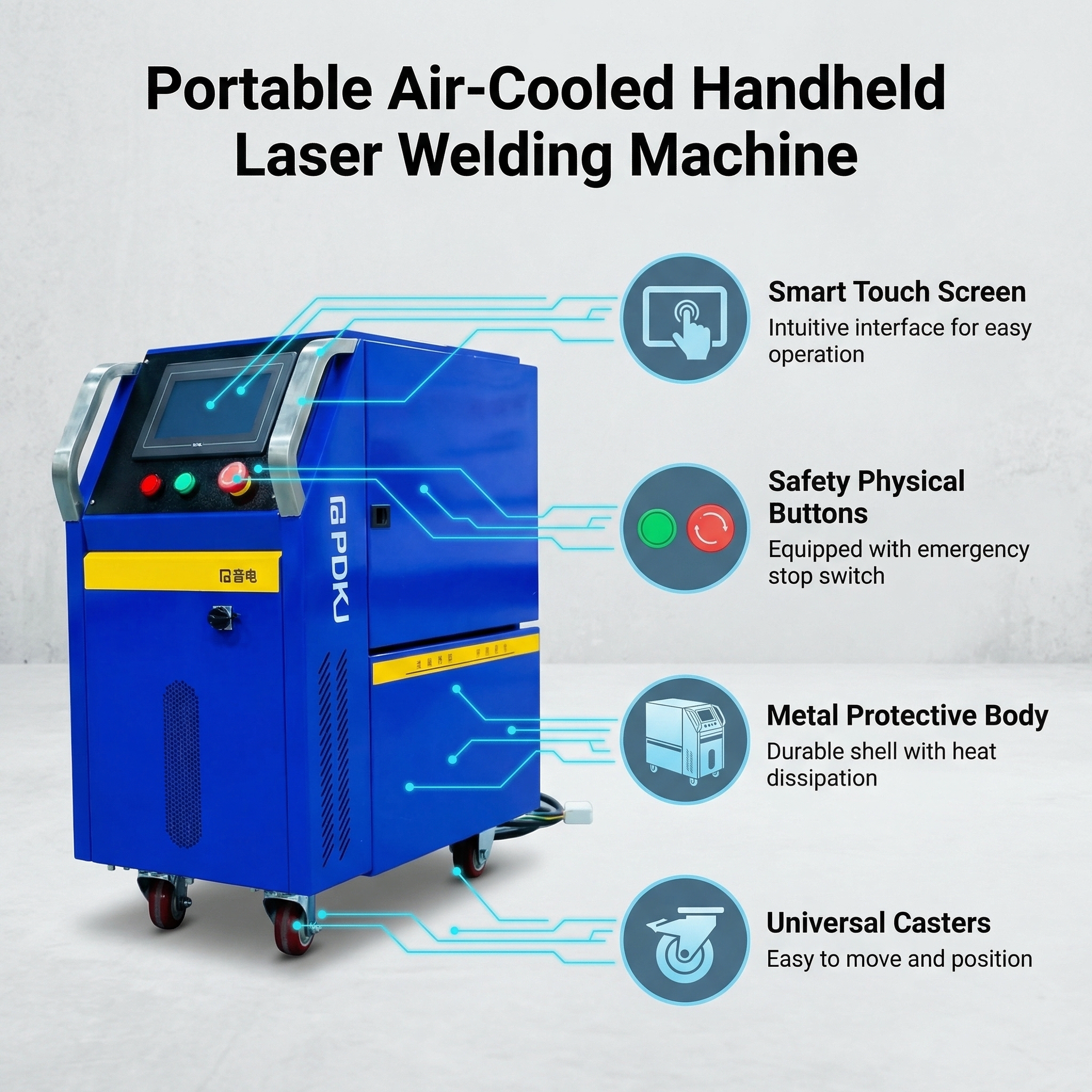 5 In 1 Portable Handheld Air Cooled Laser Welding Machine