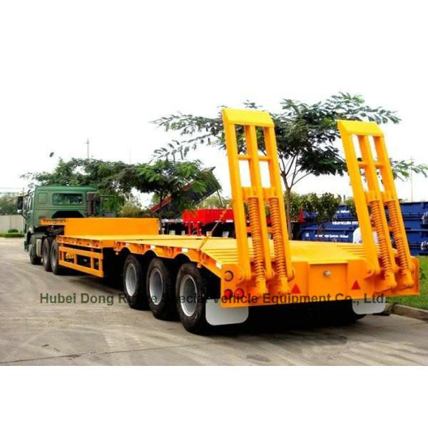 Gooseneck Tri-axle Hydraulic Ladder Lowbed Semi Trailer Heavy Machine 60ton,80Ton