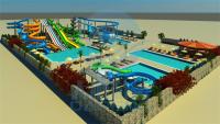 Conception de parc aquatique commercial avec piscine et plongeuse pour enfants